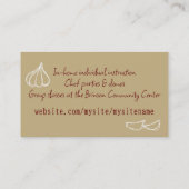 Knoblauchzehe Koch Kochkurs Catering kulinarisch Visitenkarte (Rückseite)