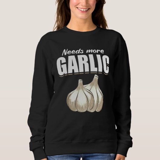 Knoblauchzehe Kochen Spaß Sweatshirt (Vorderseite)