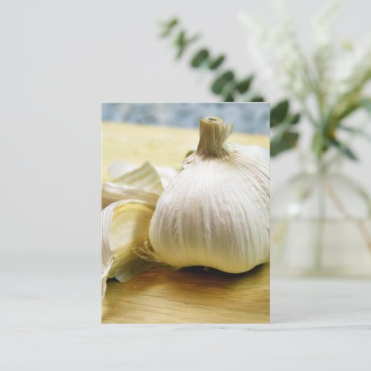 Knoblauchzehe Postkarte (Stehend Vorderseite)