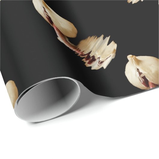 Knoblauchzehen des Knoblauchs Geschenkpapier (Rolleneckpunkt)