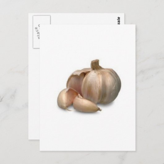 Knoblauchzwiebel Postkarte (Vorne/Hinten)