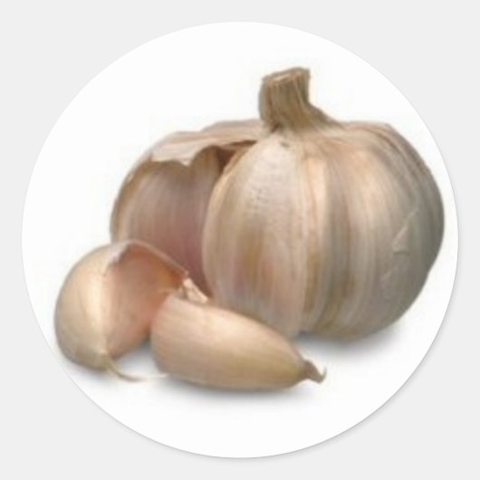 Knoblauchzwiebel Runder Aufkleber (Vorderseite)