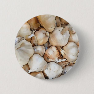 Knoblauchzwiebeln Kunstschwarze Kontur Kunst Button