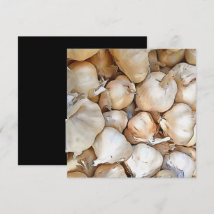 Knoblauchzwiebeln Kunstschwarze Kontur Kunst Einladung