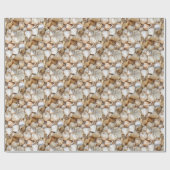 Knoblauchzwiebeln Kunstschwarze Kontur Kunst Geschenkpapier (Flach)