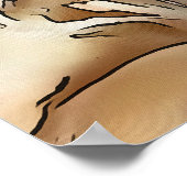 Knoblauchzwiebeln Kunstschwarze Kontur Kunst Poster (Ecke)