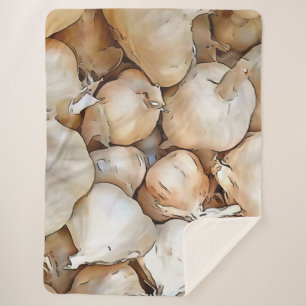 Knoblauchzwiebeln Kunstschwarze Kontur Kunst Sherpadecke