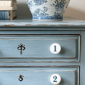 Knobs aus blau-weißer Keramik Keramikknauf