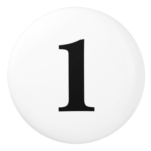 Knobs aus schwarzer und weißer Keramik Keramikknauf (Vorderseite)