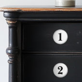 Knobs aus schwarzer und weißer Keramik Keramikknauf