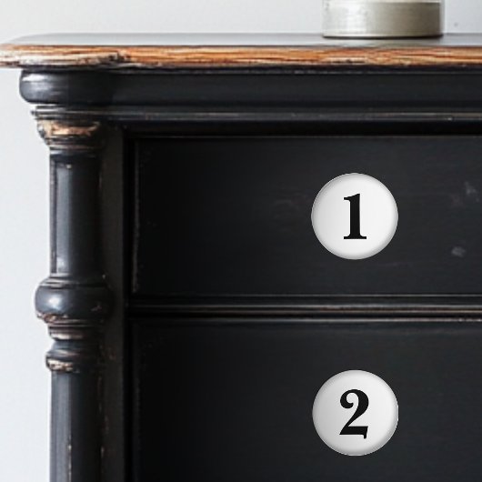 Knobs aus schwarzer und weißer Keramik Keramikknauf