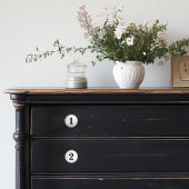 Knobs aus schwarzer und weißer Keramik Keramikknauf