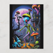Knöchel-Biter in Shroom Town Fantasy Postkarte (Vorderseite)
