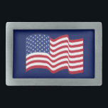 Knöchel mit amerikanischer Flagge Rechteckige Gürtelschnalle<br><div class="desc">Das Design stammt aus der Originalkunst.</div>