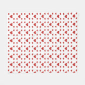 Knöchel mit Herzen Fleecedecke (Vorderseite (Horizontal))