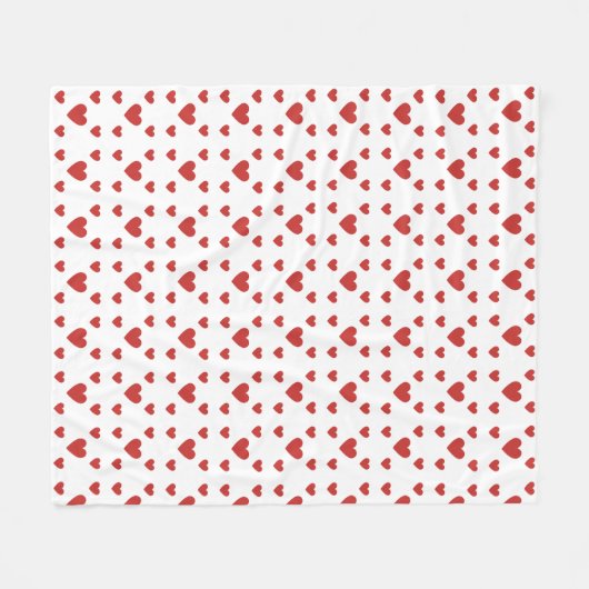 Knöchel mit Herzen Fleecedecke (Vorderseite (Horizontal))