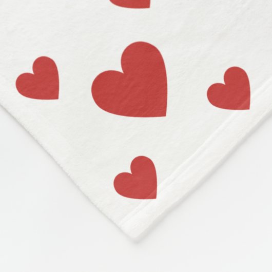 Knöchel mit Herzen Fleecedecke (Ecke)