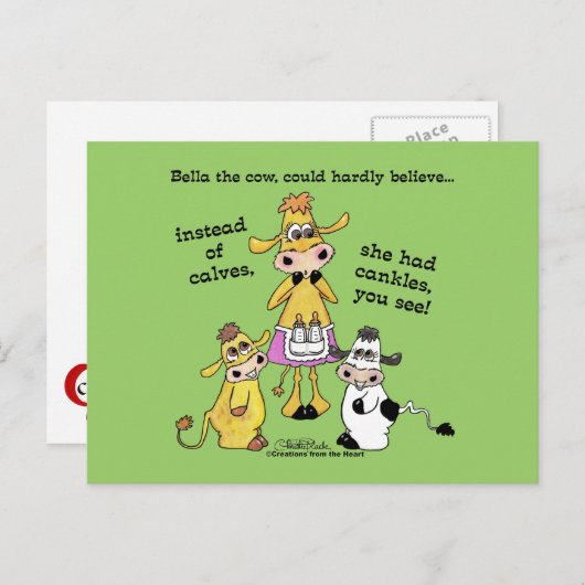 Knöchel nicht Kälber Postkarte (Vorne/Hinten)
