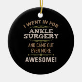 Knöchel Operation Erholung Spaß Keramik Ornament (Vorne)