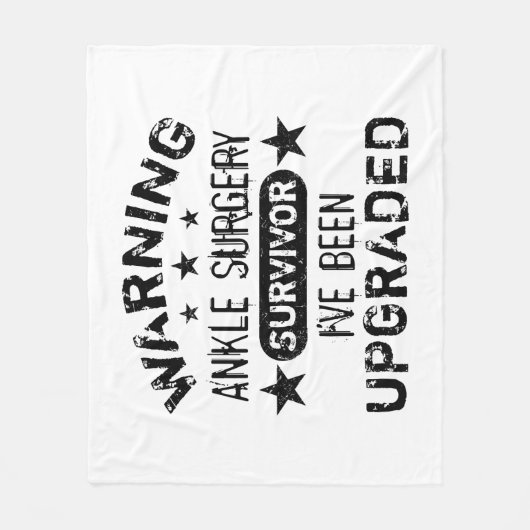 Knöchel-Operation-Spaß aktualisiert Fleecedecke (Vorderseite)