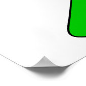 Knöchel- und Häkelhaken (Kalkgrün) Poster (Ecke)