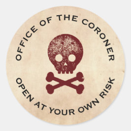 Knöchel- und Kreuzknochenschild Runder Aufkleber