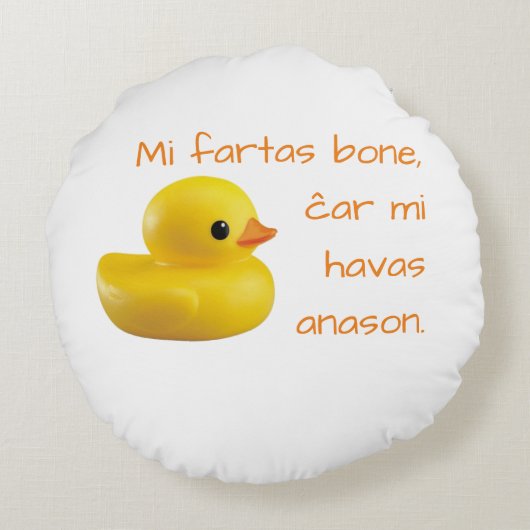 Knöchelchen, Knöchelchen, Knöchelchen, Knöchelchen Rundes Kissen (Rückseite)