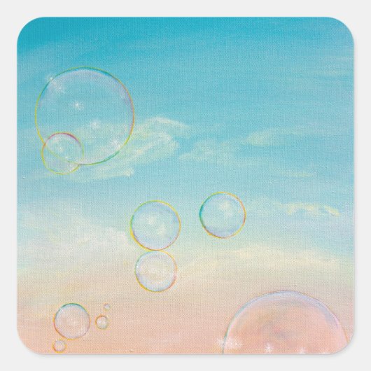 Knöchelchen Quadratischer Aufkleber (Vorderseite)