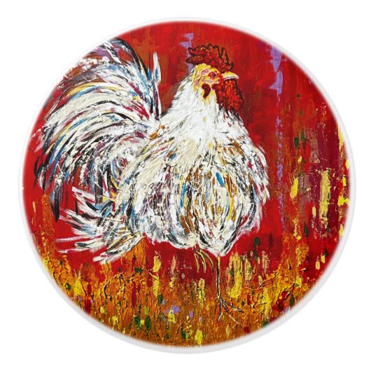 Knöchelhalterung für Hühner-Keramik Keramikknauf (Vorderseite)