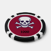 Knochen 1000 Poker-Chip Pokerchips (Einzeln)
