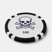 Knochen 100 Poker-Chip Pokerchips (Einzeln)