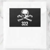 Knochen 322 rechteckiger aufkleber (Tasche)