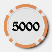 Knochen 5000 Poker-Chip Pokerchips (Rückseite)