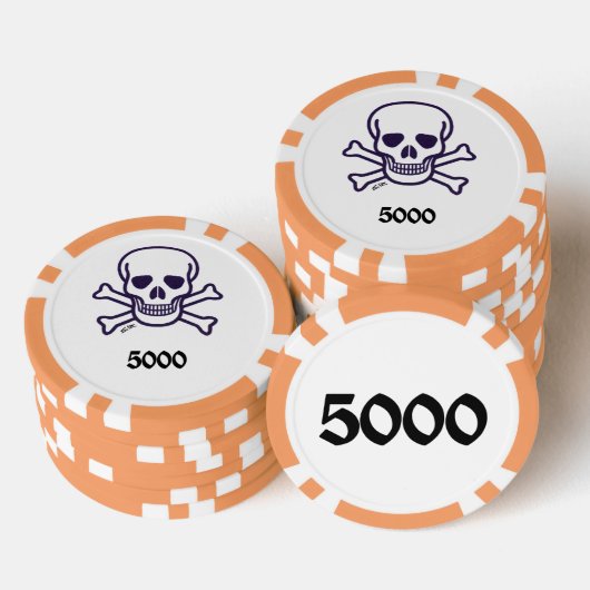 Knochen 5000 Poker-Chip Pokerchips (Stapel)