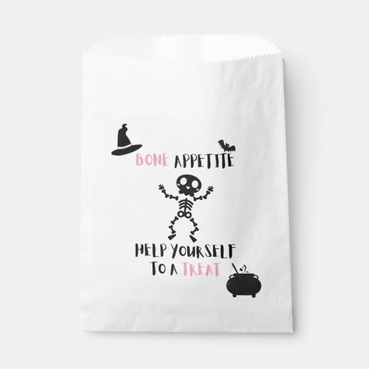 Knochen Appetithalloween Skelettbeutel Bonbons Geschenktütchen (Vorderseite)