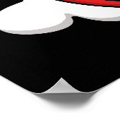 Knochen Apple Teeth Funny Bona Appetit Pun Dark BG Poster (Ecke)