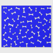 Knochen auf blauem Hintergrundpapier, mit kundensp Geschenkpapier (Flach)