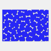 Knochen auf blauem Hintergrundpapier, mit kundensp Geschenkpapier Set (Vorderseite)