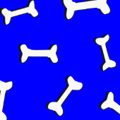 Knochen auf blauem Hintergrundpapier, mit kundensp Geschenkpapier Set