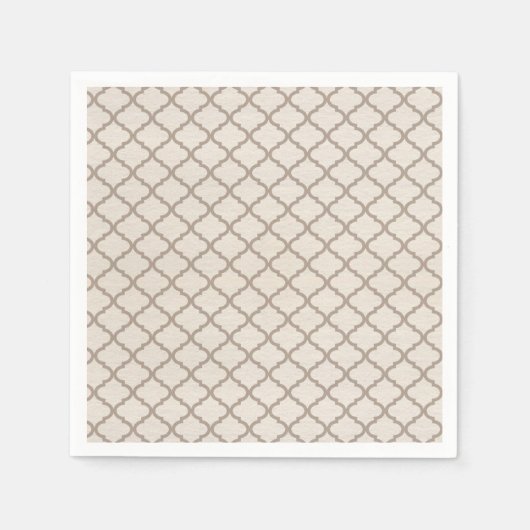 Knochen/Beige marokkanisches Gitter Serviette (Vorderseite)