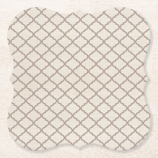 Knochen/Beige marokkanisches Gitter Untersetzer (Vorderseite)