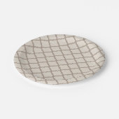 Knochen/Beige marokkanisches Gittermuster 7" Pappteller (Schrägansicht)