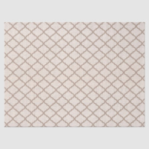 Knochen/Beige marokkanisches Gittermuster Seidenpapier
