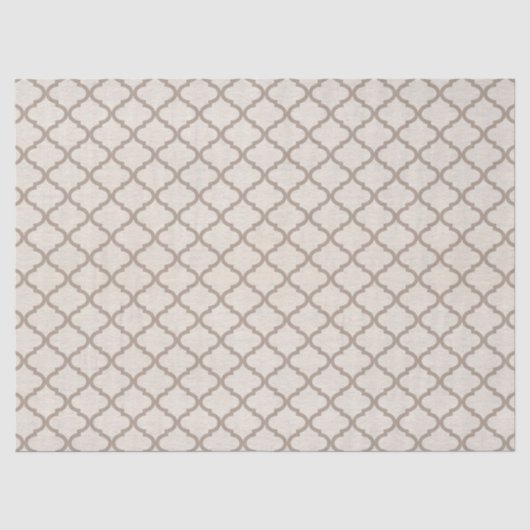 Knochen/Beige marokkanisches Gittermuster  Seidenpapier (Vorderseite)
