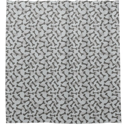 Knochen-Beschaffenheits-Muster Greyscale Duschvorhang (Vorderseite)