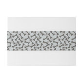 Knochen-Beschaffenheits-Muster Greyscale Einladungsbanderole (Rückseitenbeispiel)