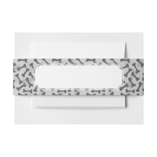 Knochen-Beschaffenheits-Muster Greyscale Einladungsbanderole (Vorderseite Beispiel)