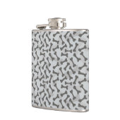 Knochen-Beschaffenheits-Muster Greyscale Flachmann (Links)