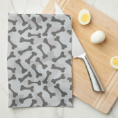 Knochen-Beschaffenheits-Muster Greyscale Geschirrtuch (Viertel Falte)