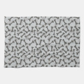 Knochen-Beschaffenheits-Muster Greyscale Geschirrtuch (Horizontal)